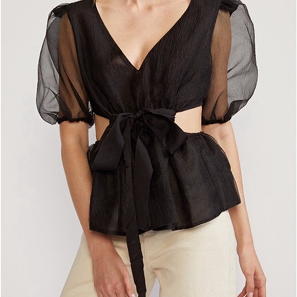Cynthia Rowley New With Tags Attached Gracie Organza Top in a Size Large - Picture 4 of 16